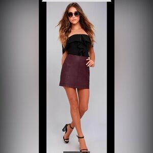 Free people leather skirt